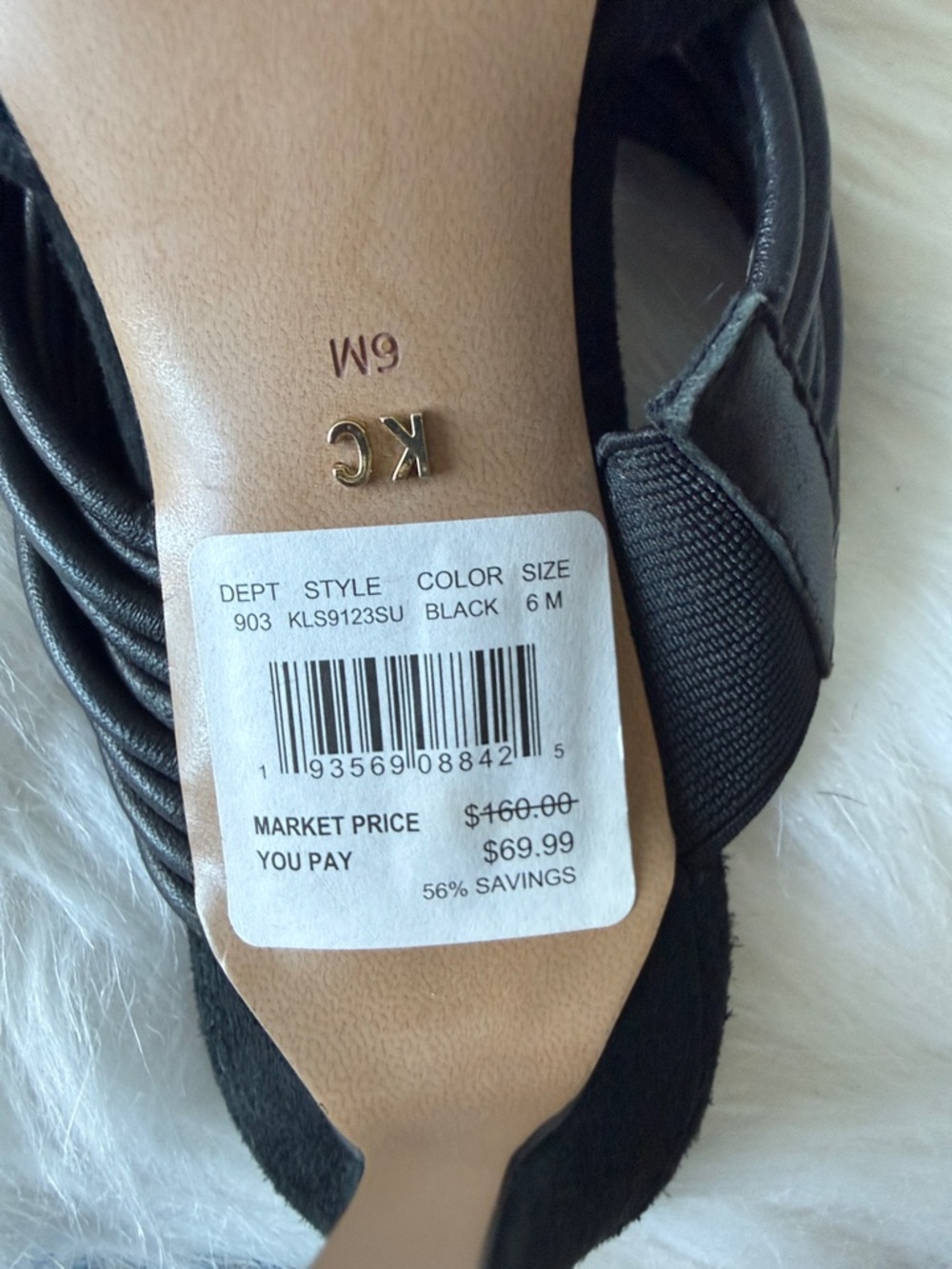 Kenneth Cole Black Pointed Toe Pumps with Wrapped Straps - Picture 6 of 6